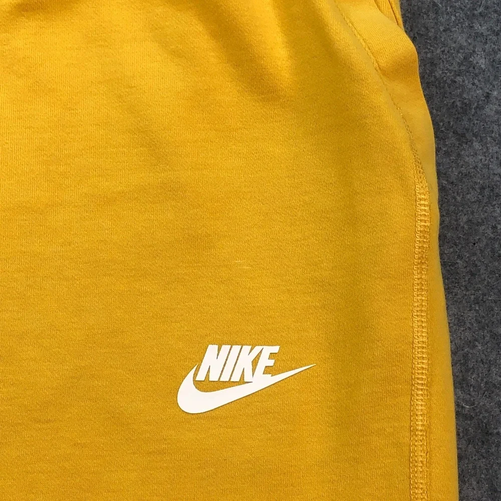 Nike Mens Jogger Sweatpants XXL Yellow Drawstring Gym Tapered Cotton Stretch